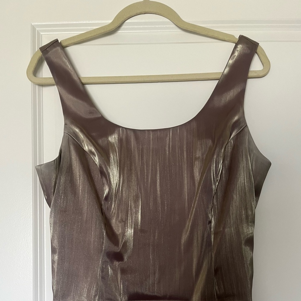 Women's J.R. Nites by Carol Lin gold evening blouse and camisole set. Size 12 - Picture 2 of 7